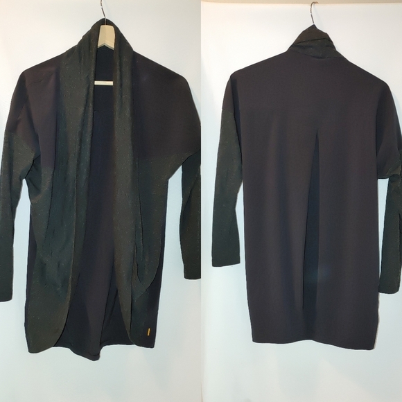 Lucy‎ Open Front Enlightening Wrap Mixed Media Drape Cardigan - Picture 1 of 8
